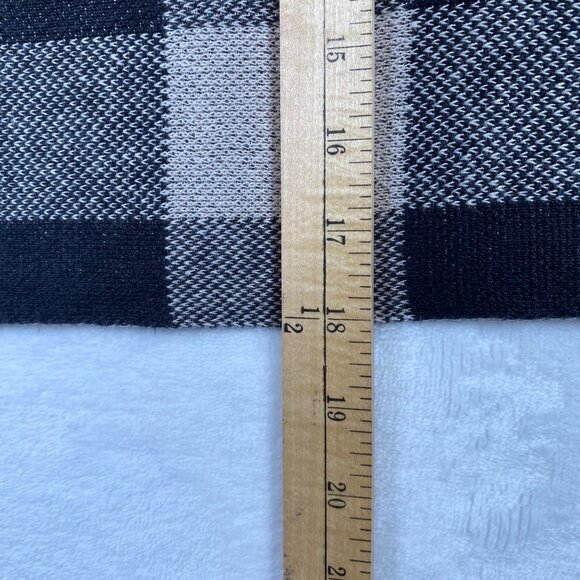 Eileen Fisher Buffalo Check Sweater‎ Size XXS Crop Plaid Linen Black & Beige - Picture 7 of 8